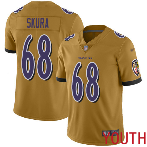Baltimore Ravens Limited Gold Youth Matt Skura Jersey NFL Football #68 Inverted Legend->women nfl jersey->Women Jersey